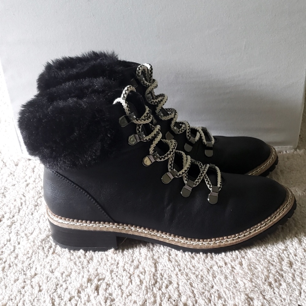 Express Black Lace Up Boot